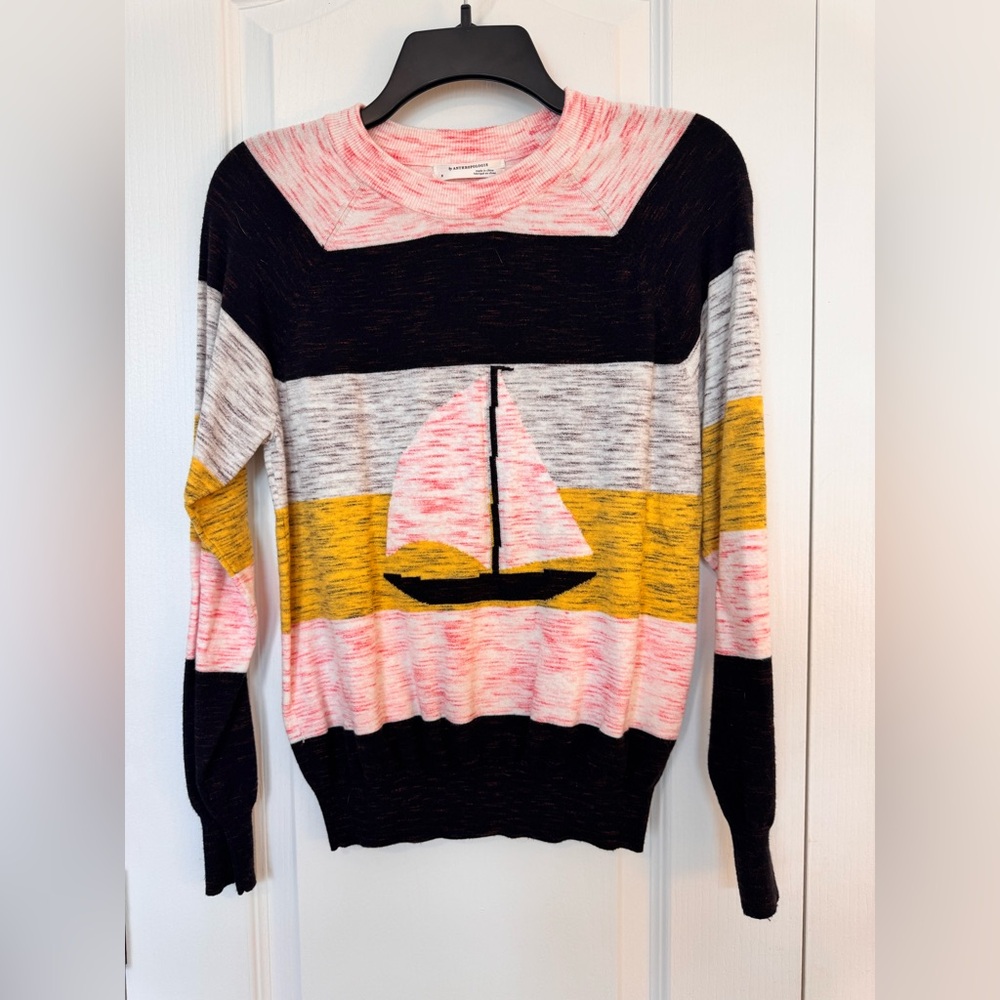 Anthropologie Multicolor Sailboat Sweater